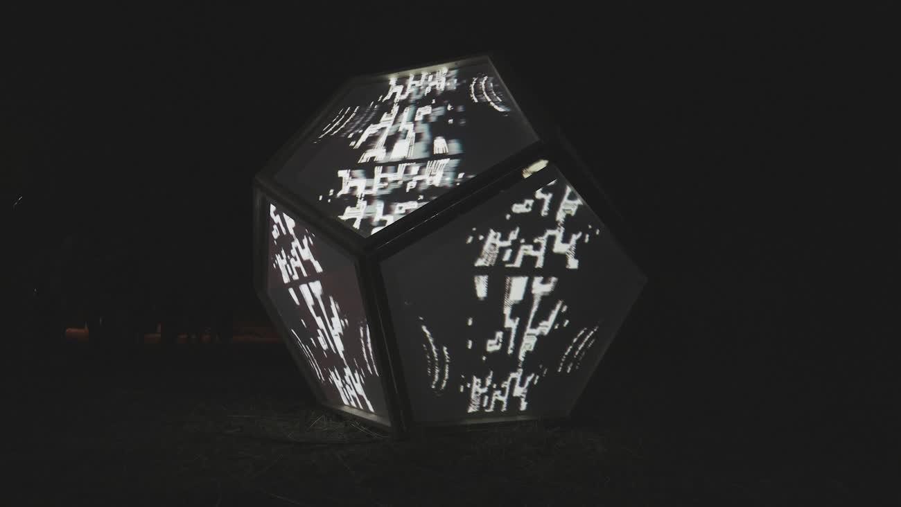 Dodagon, an interactive structure of light rings