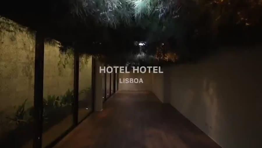 A mapped corridor at Hotel Hotel, Lisboa