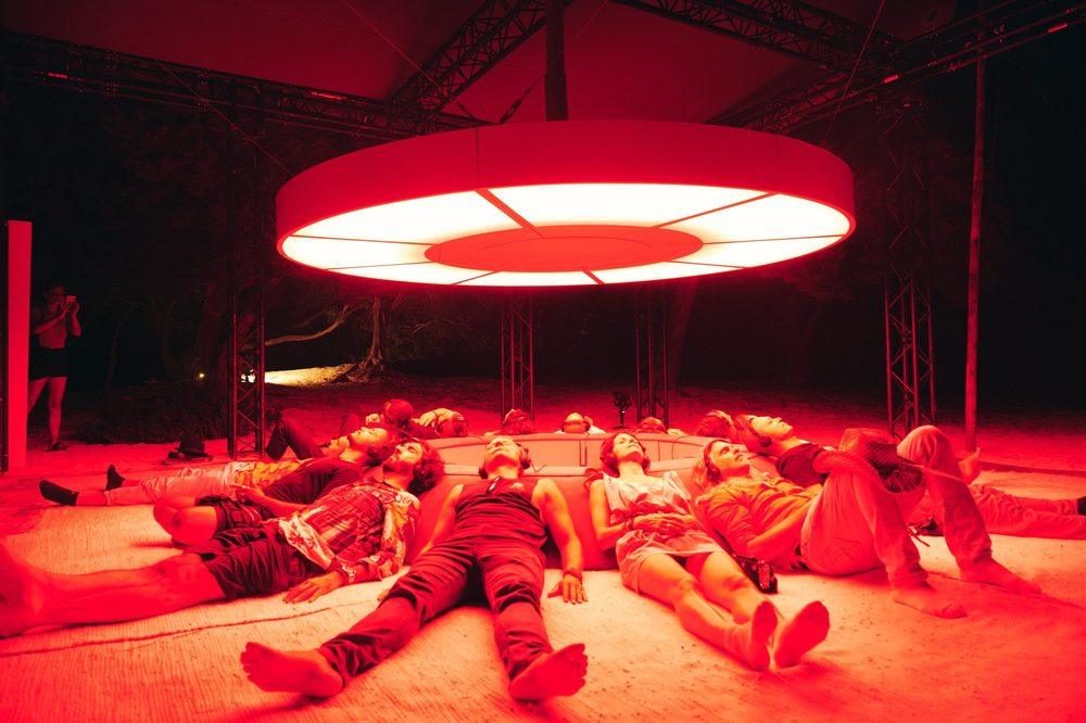 An immersive room mapped wall to ceiling