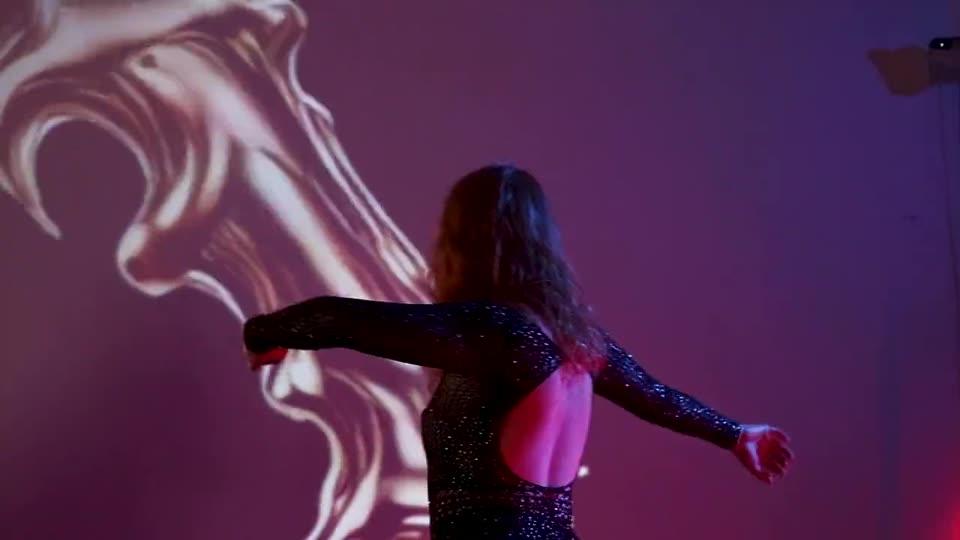 A visitor mirrored as a generated figure
