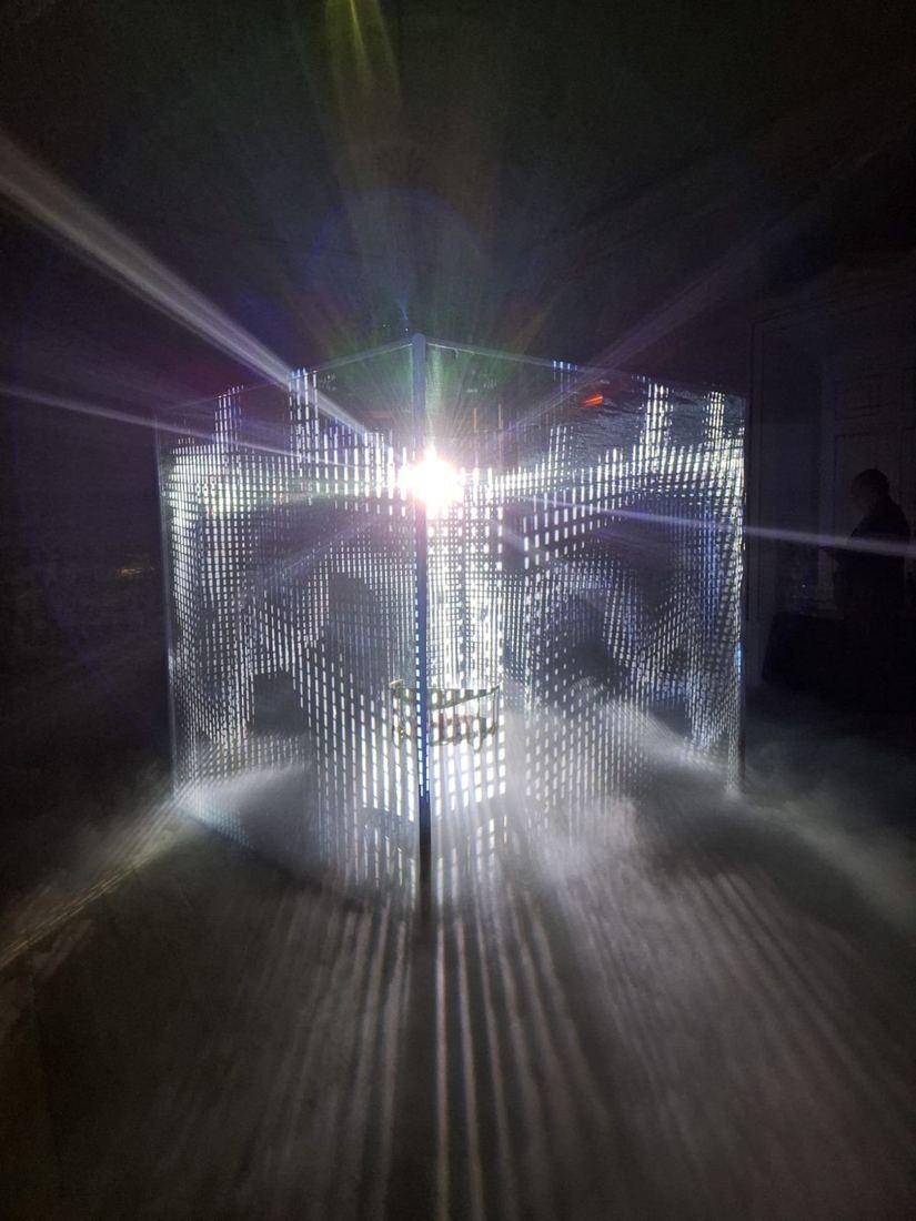 The Voxel Cube, a walk-in structure projected on four faces